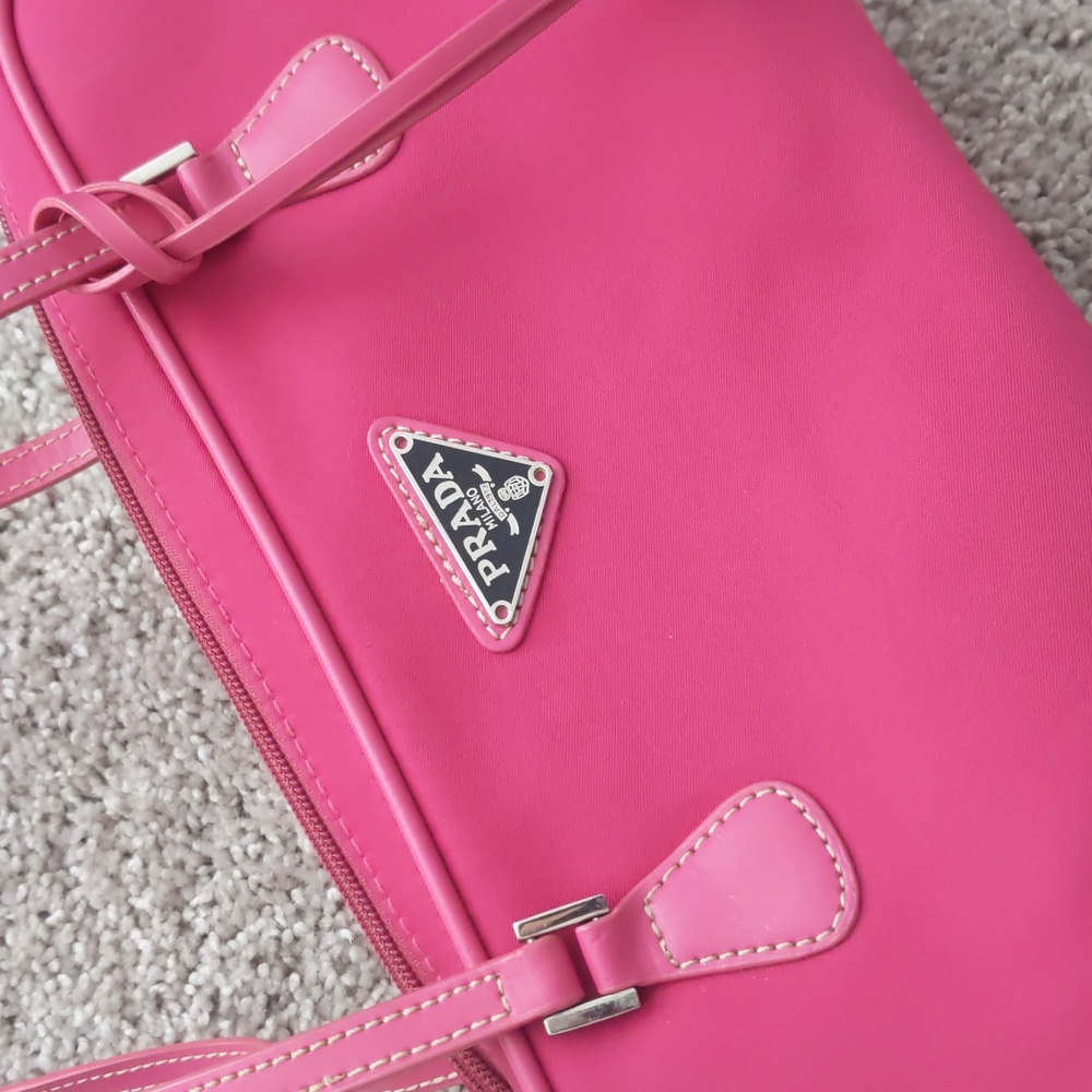 NWOT! Prada Hot Pink Nylon Small Bowler Style Bag 👜